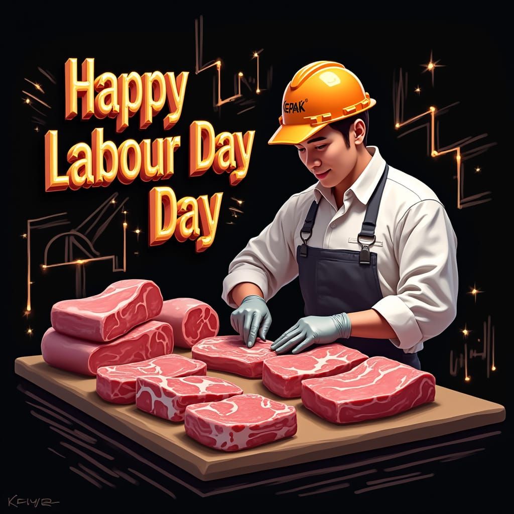 Supervisor in a Futuristic Meat Factory, Inspired by Syd Mea...