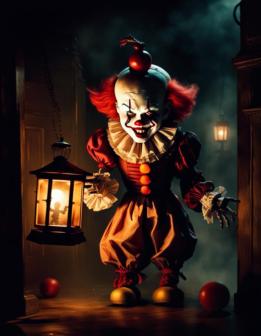 Pennywise Jack-in-the-Box Horror Concept Art