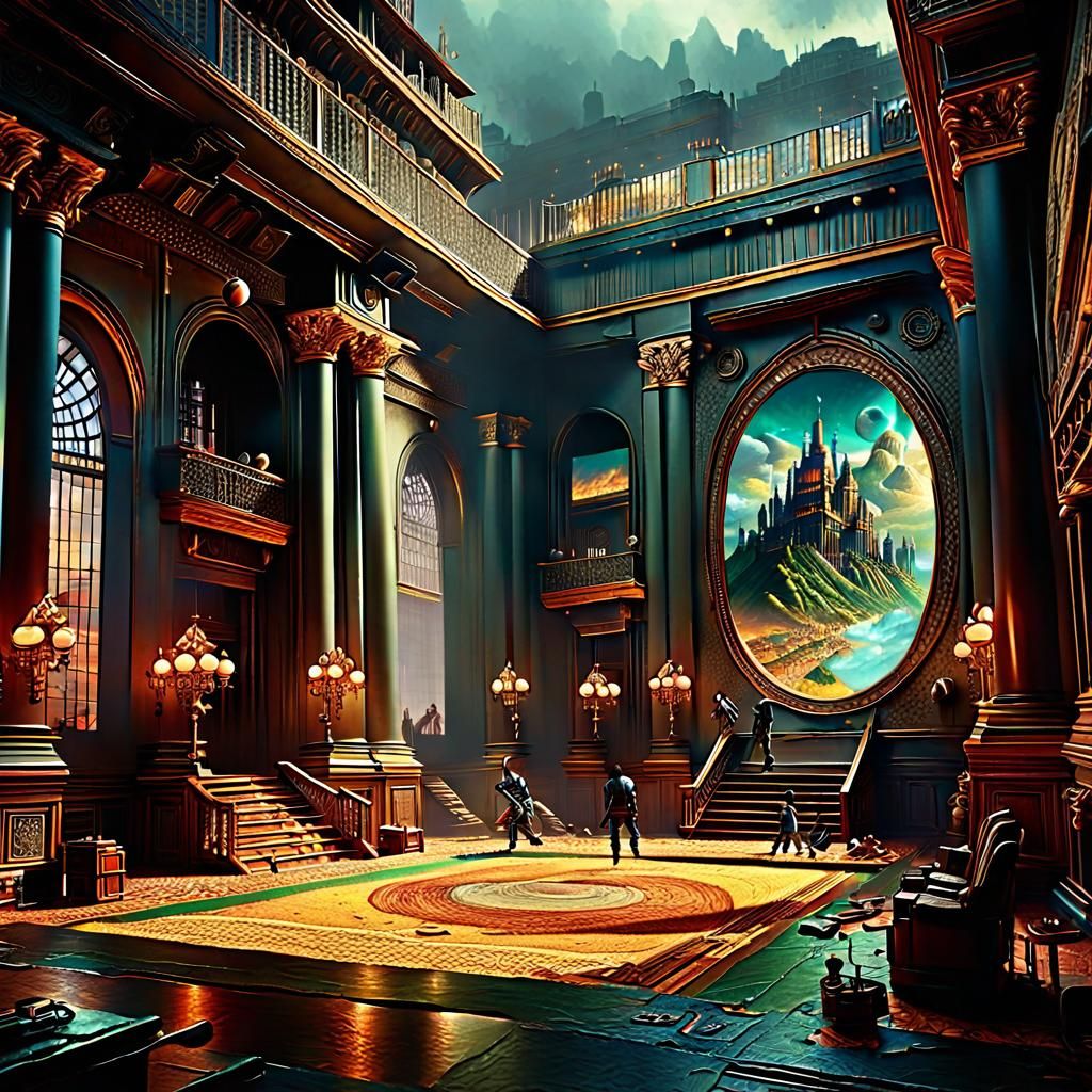 Amateur Baseball Match: Maximalist Digital Painting