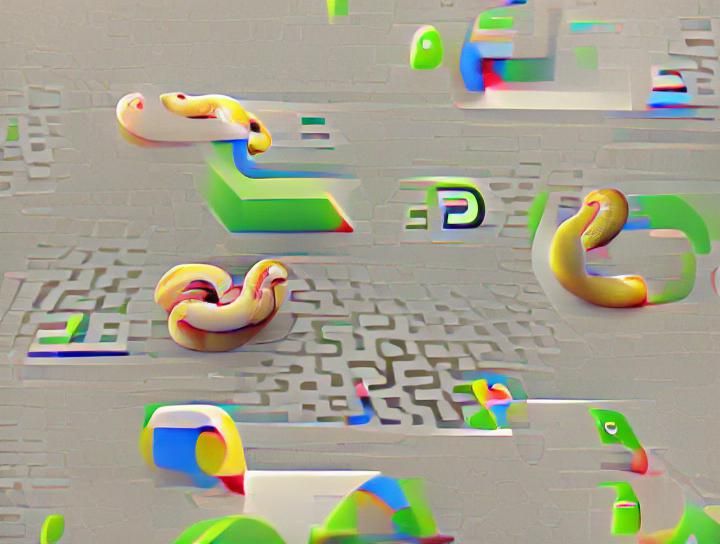 3D Pixelated Snake Game Resembling Google Snake