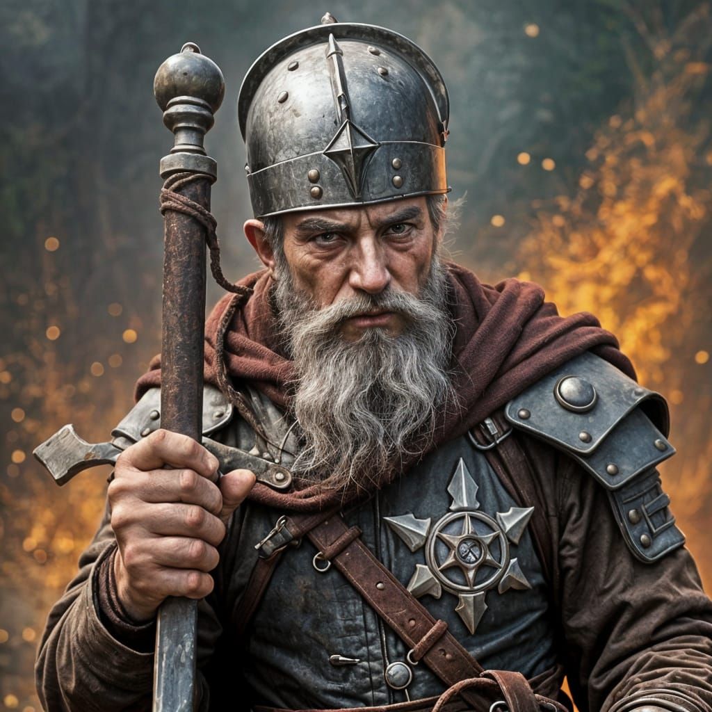 Old Man in Spanish Armor Sings of Dreams