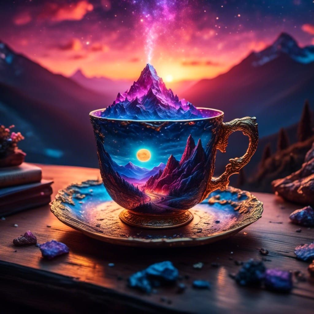 Mountain in a Cup: Fantasy Matte Painting