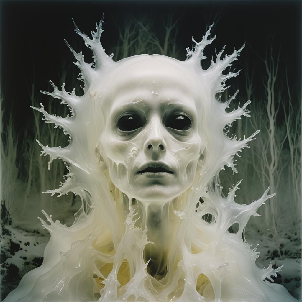 Ethereal Beings Haunting an Icy Realm