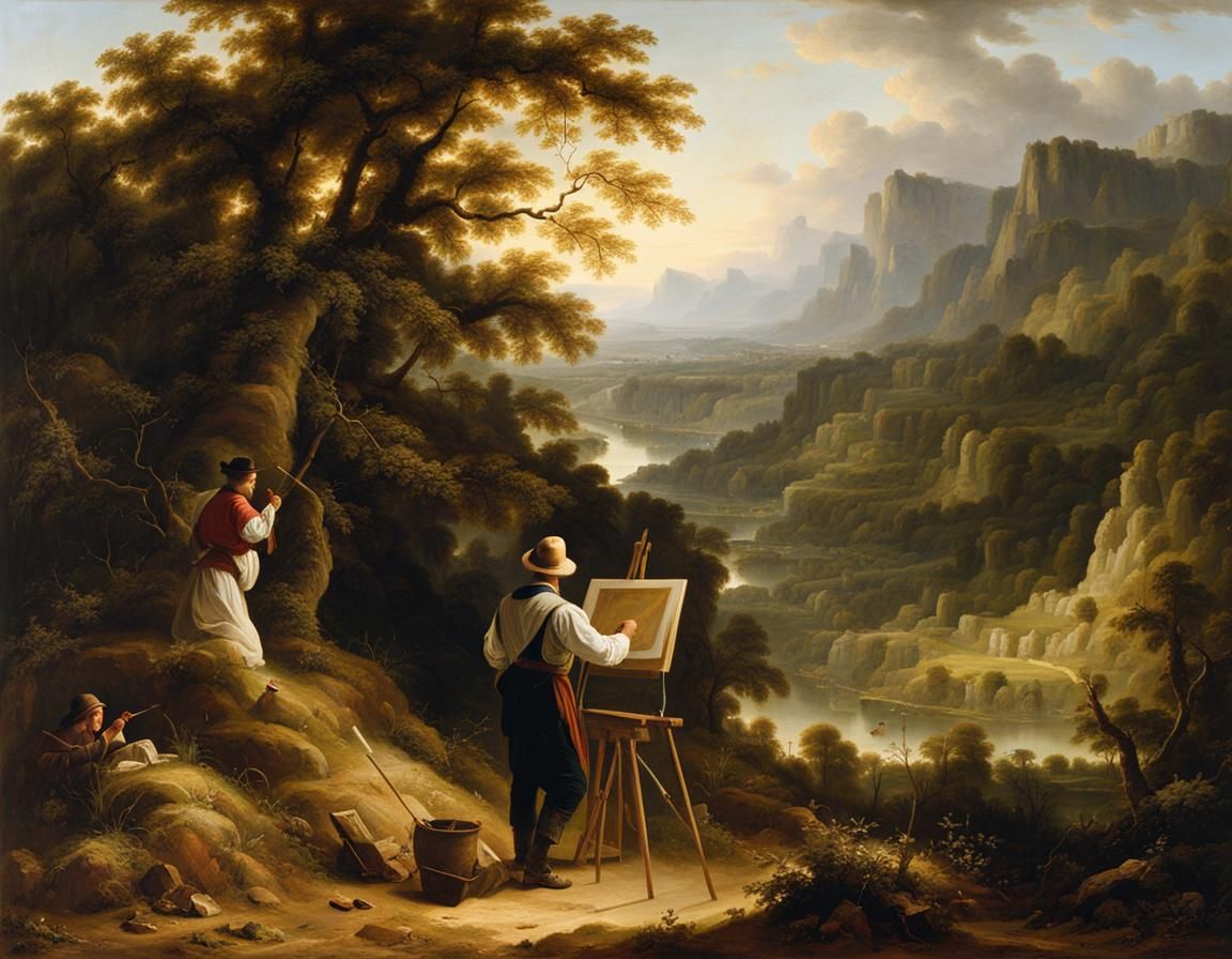 Recursive Landscape Painting: Infinite Visions