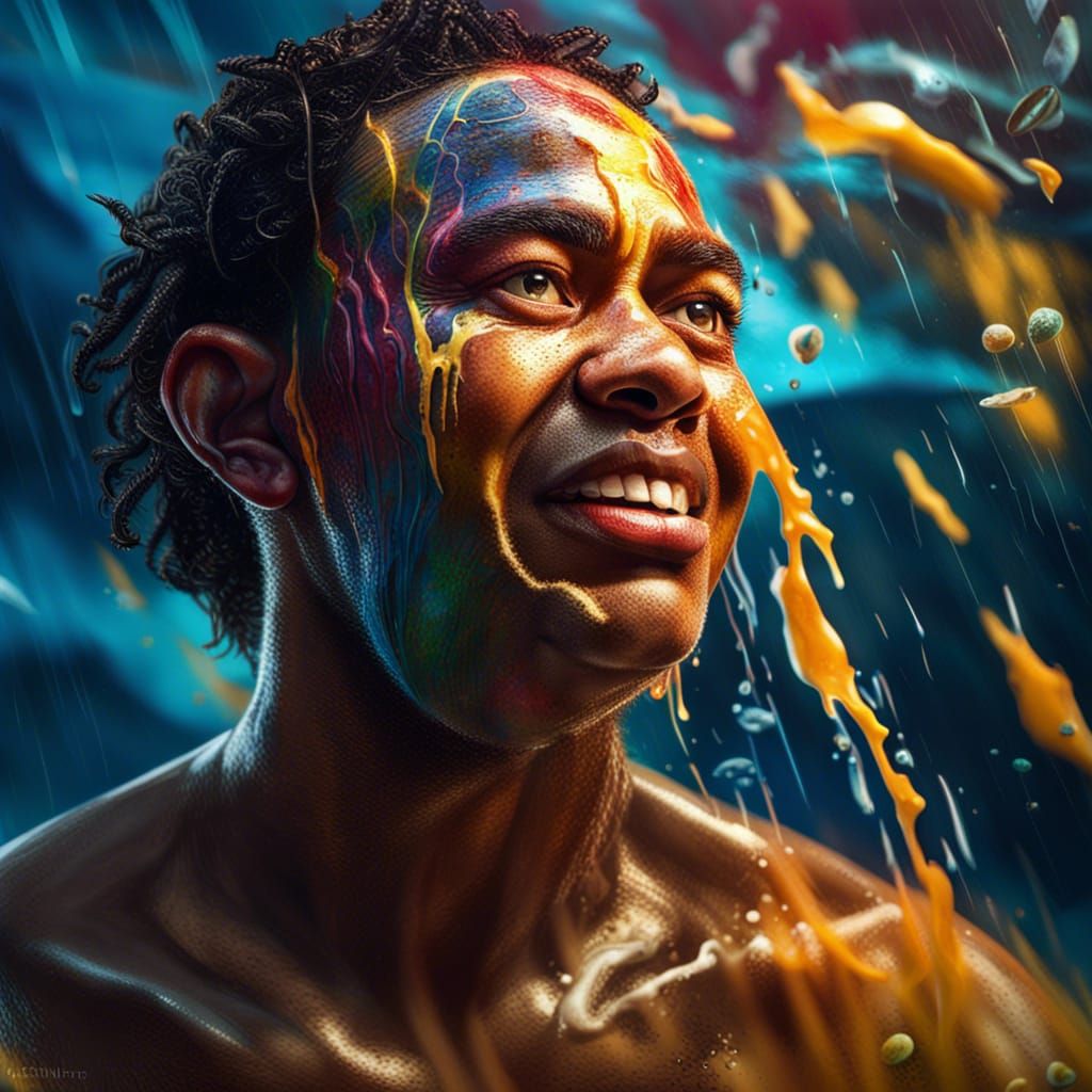 Hyperrealistic Portrait of a Smiling Fijian