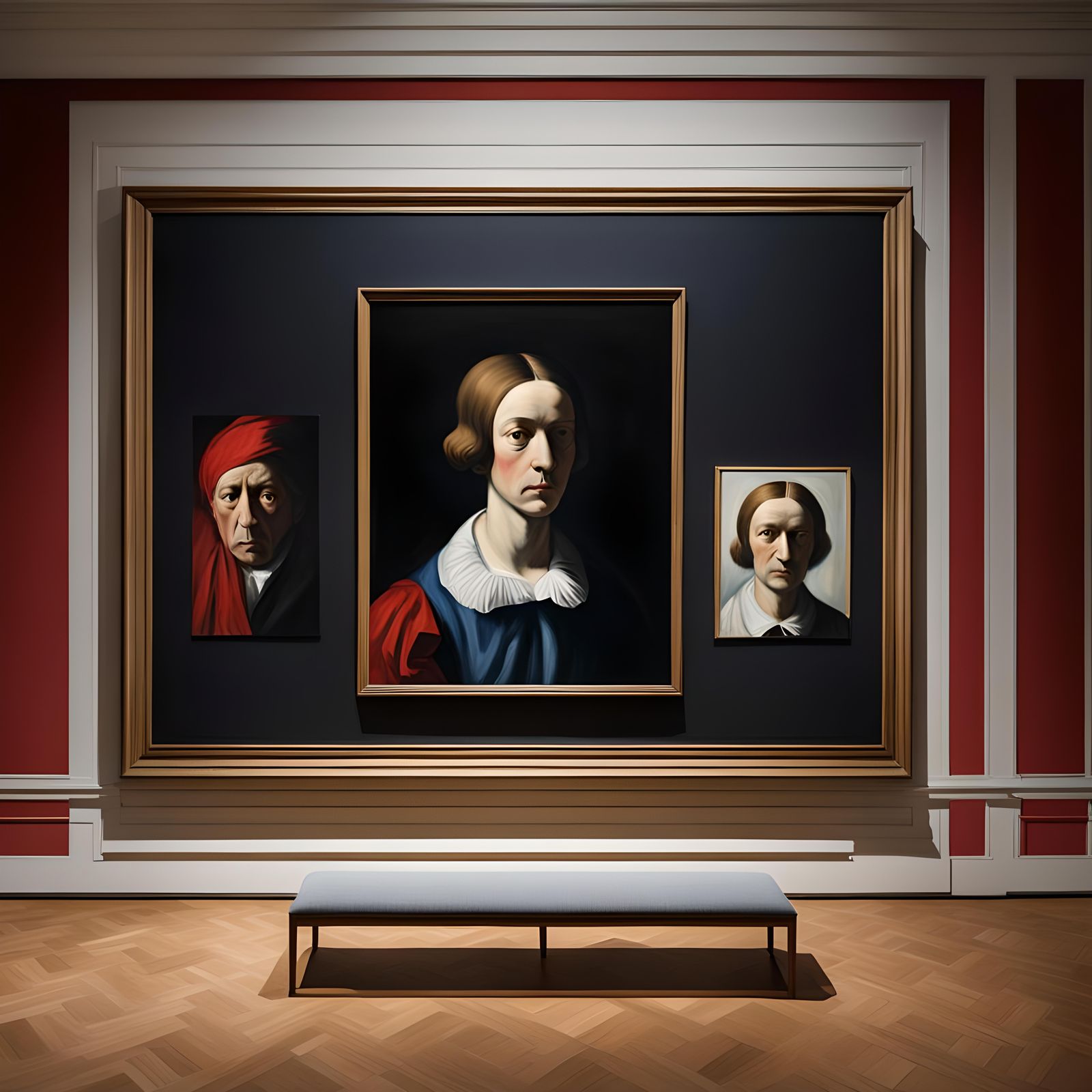 Abstract Art Gallery Inspired by Baroque Masters