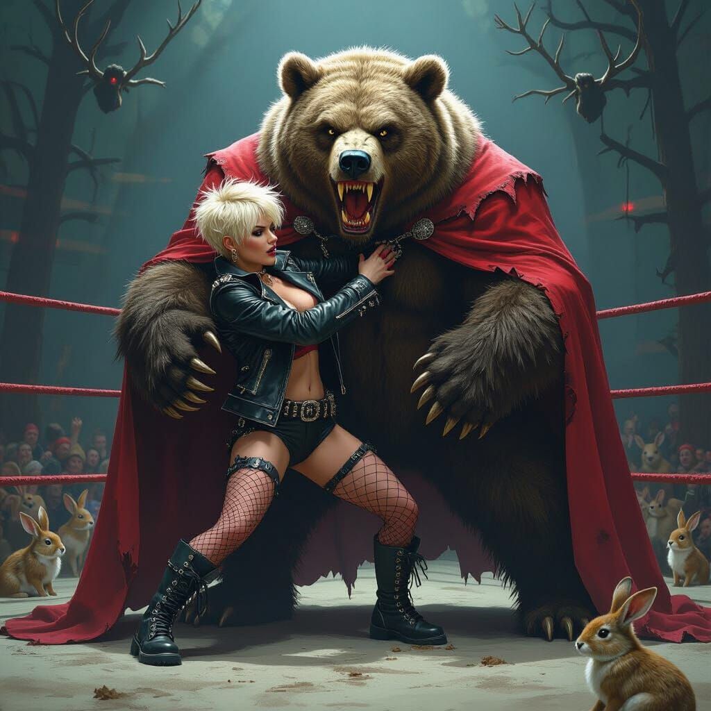 Punk Wrestler Battles Vampire Bear in Dark Forest