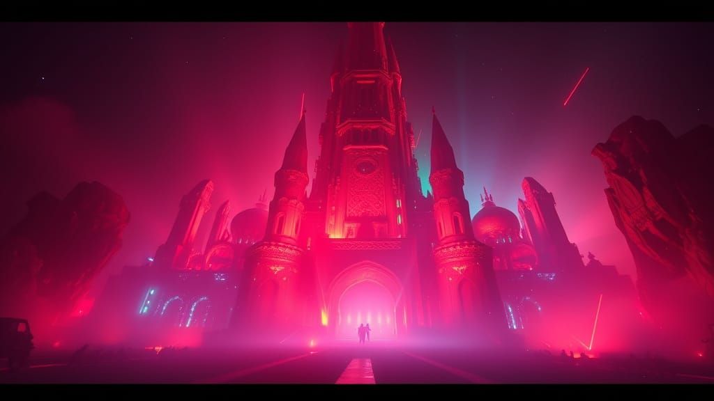 Bioluminescent 3D Illusion Art with Cinematic Lighting