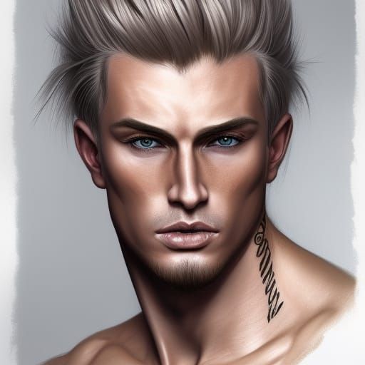 The platin blonde Man