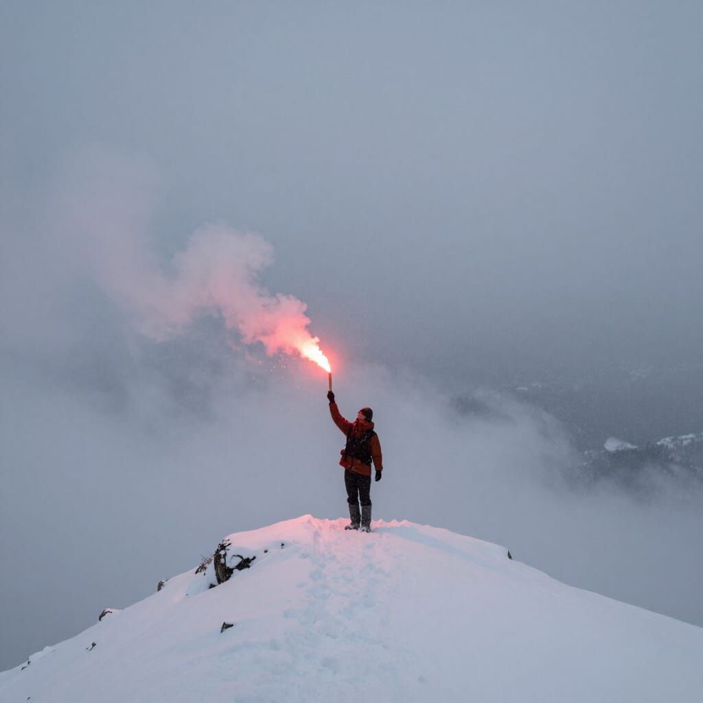 Traveler Lights Flare in Epic Snowstorm Survival