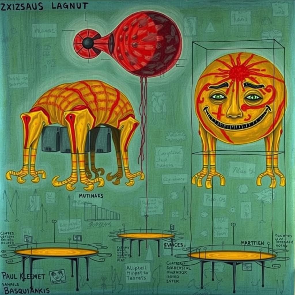 Surreal Logic Inspired by Beksinski, Basquiat, and Klee