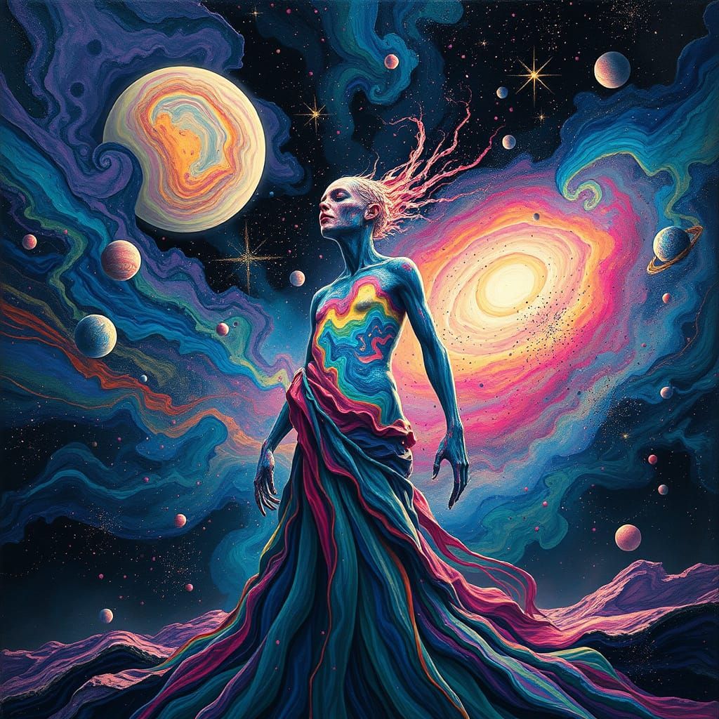 Surreal Entity Melts into Cosmic Splendor in Salvador Dalí S...