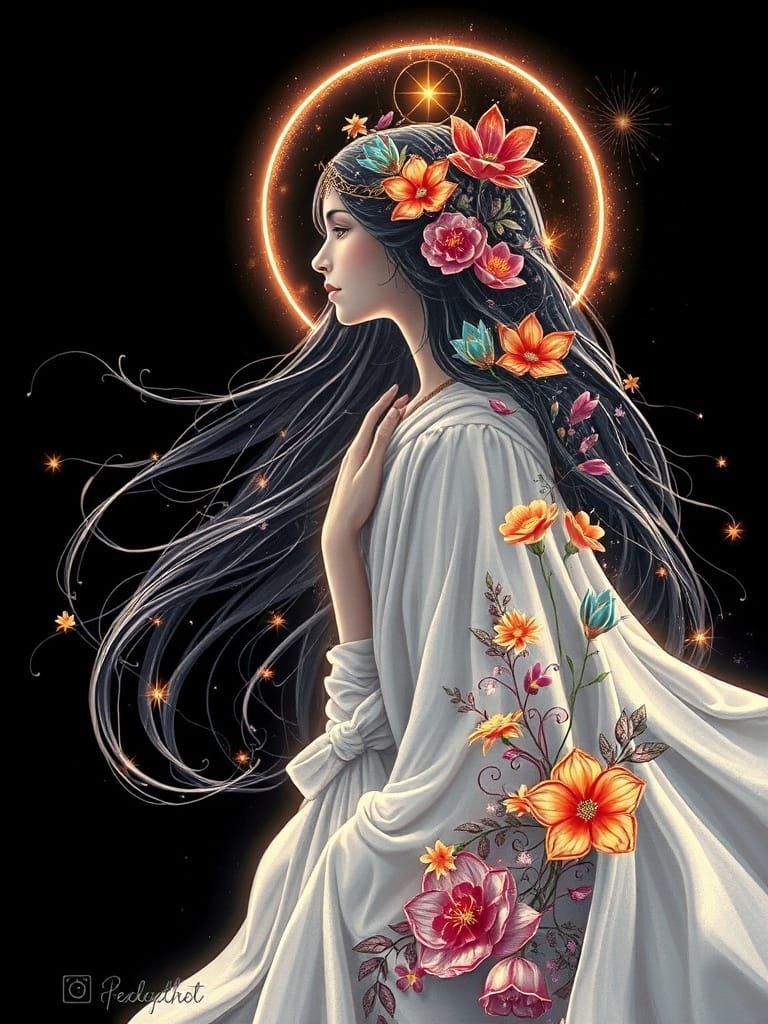 Promethea, Goddess of Magic, in Digital Art Style