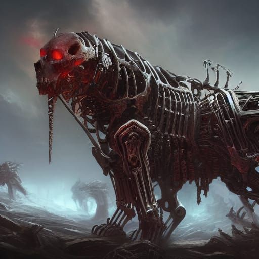 Skeleton War Machine: Fantasy Concept Art