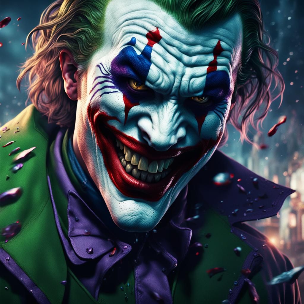 evil joker crying