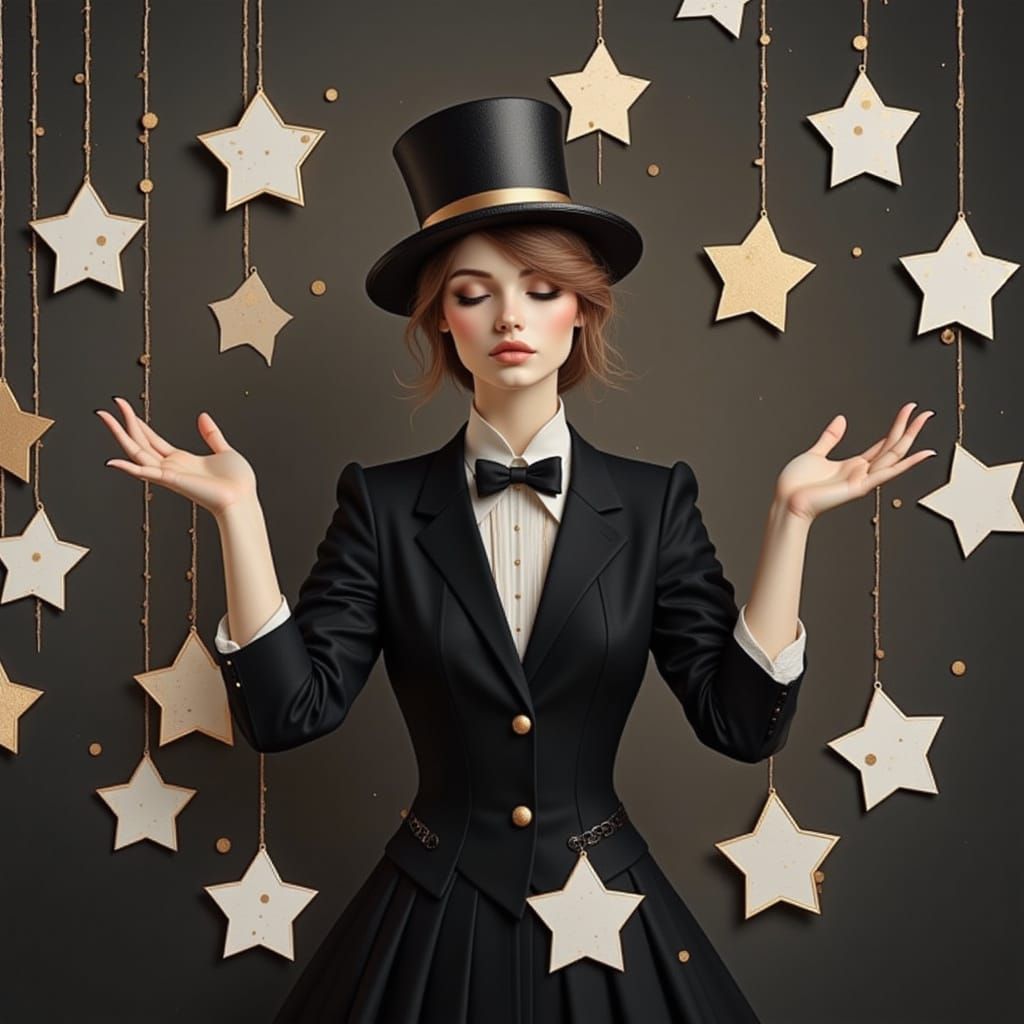 Ethereal Magician in Art Nouveau Punk Regalia