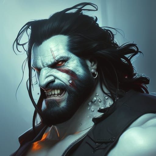 Hyperdetailed Lobo Portrait in Volumetric Lighting