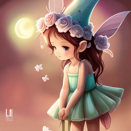 Magical Fairies with Hats in Pastel Colors