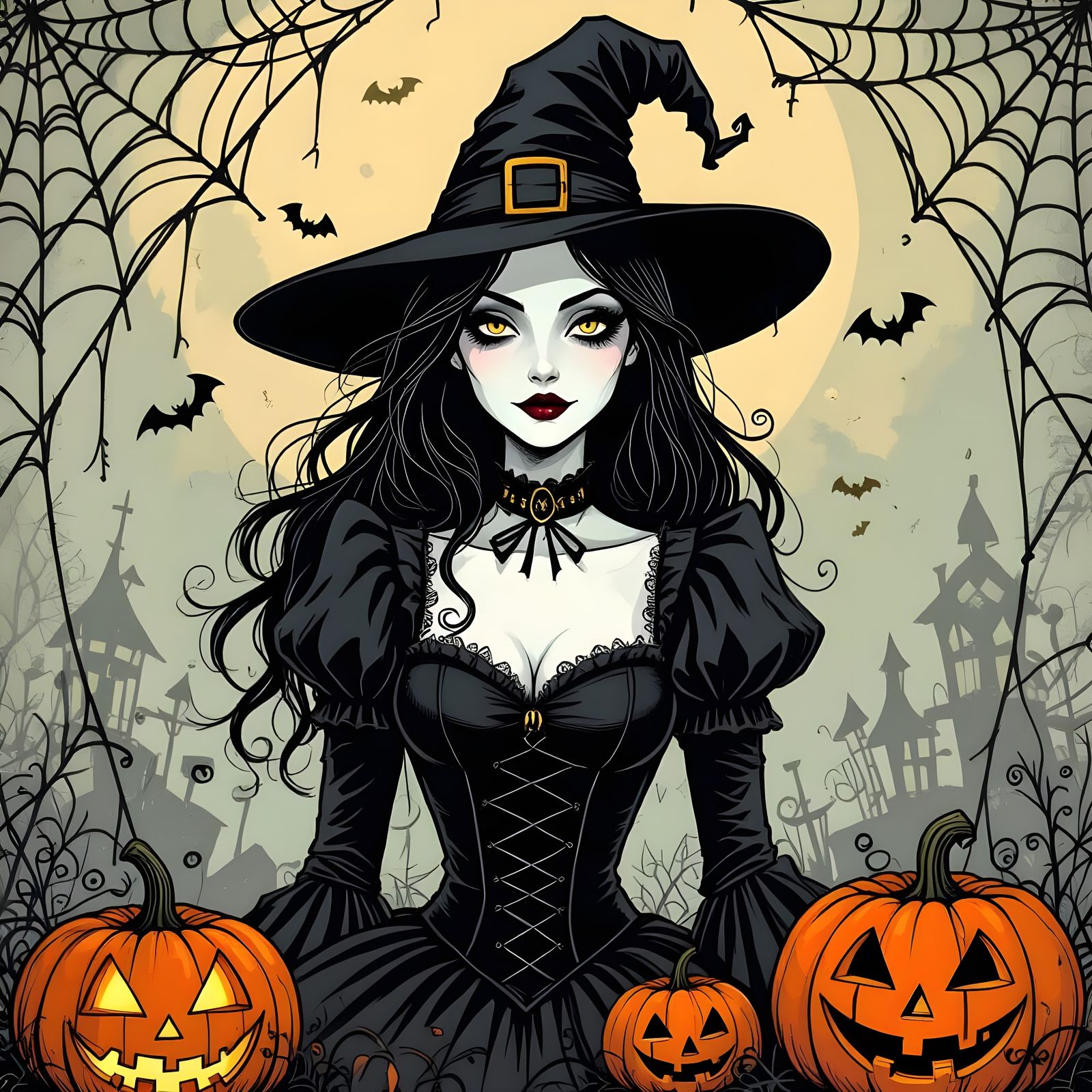 Spooky Halloween Clip Art Illustration
