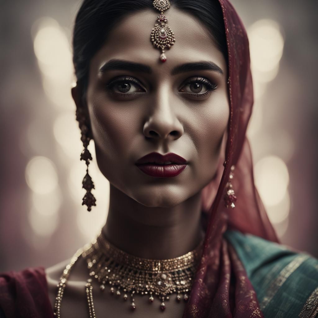 Translucent Saree: A 3D Render Portrait