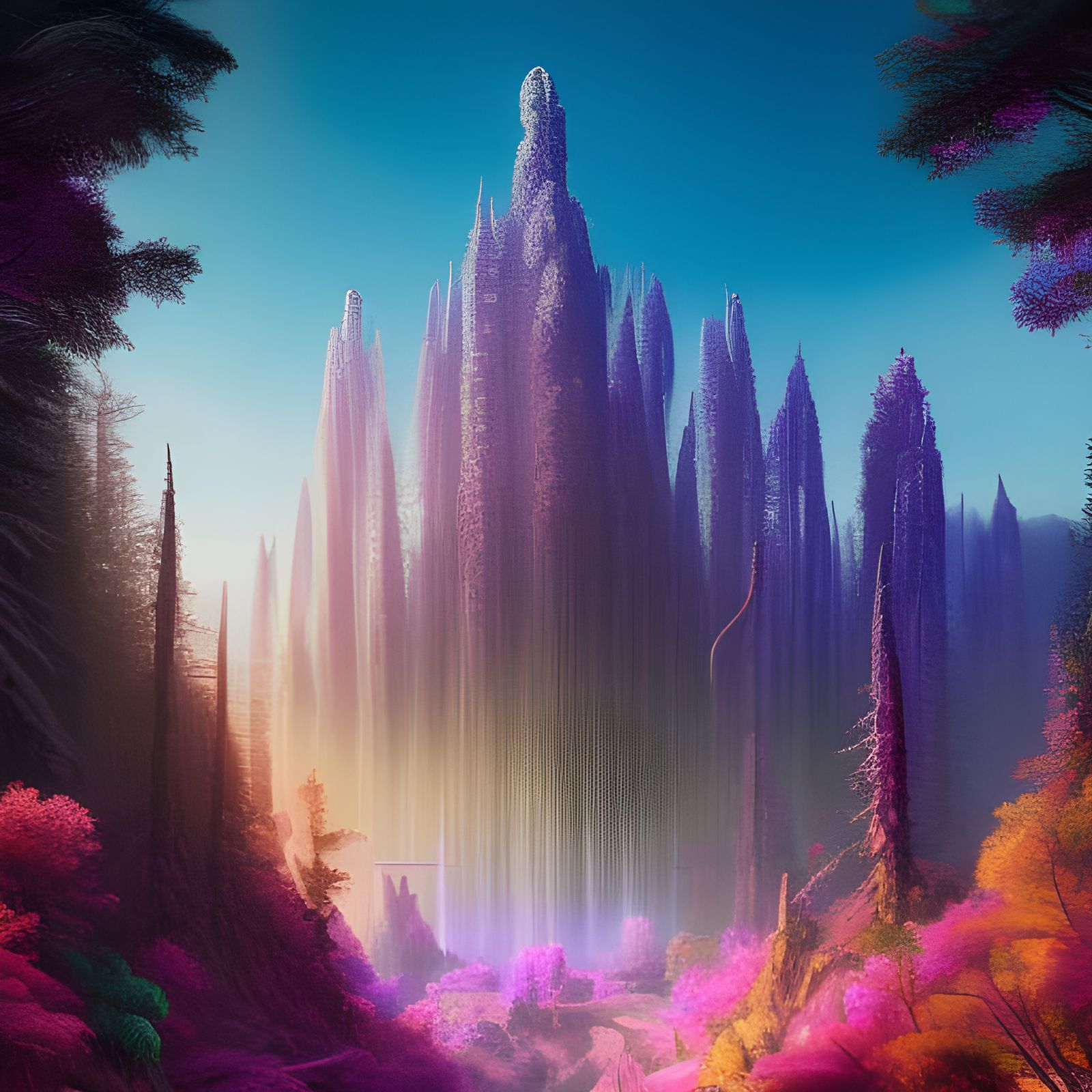 Synthwave Cosmic Portal to Tranquil Dimension