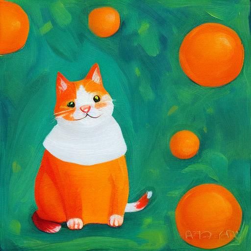Fat Orange Cat Generated by AI