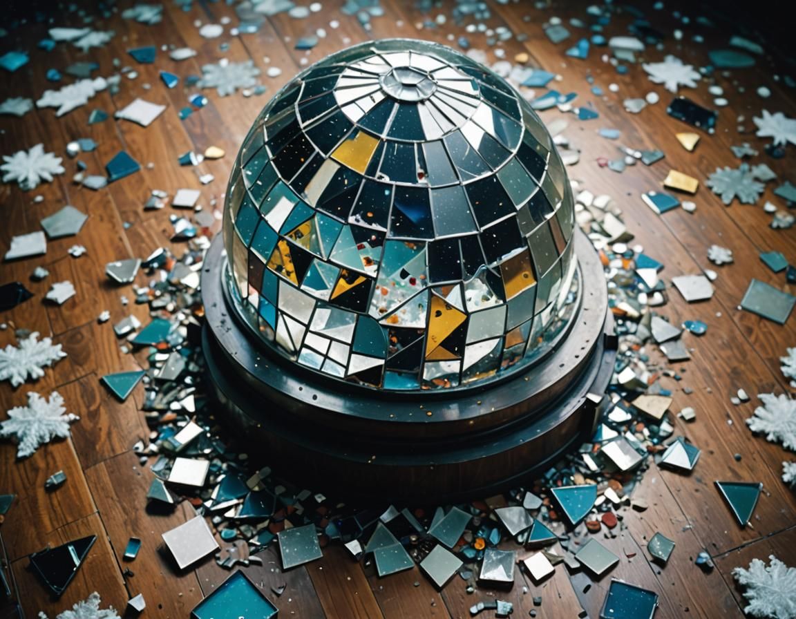 Art Deco Snow Globe Discotheque in Satellite View