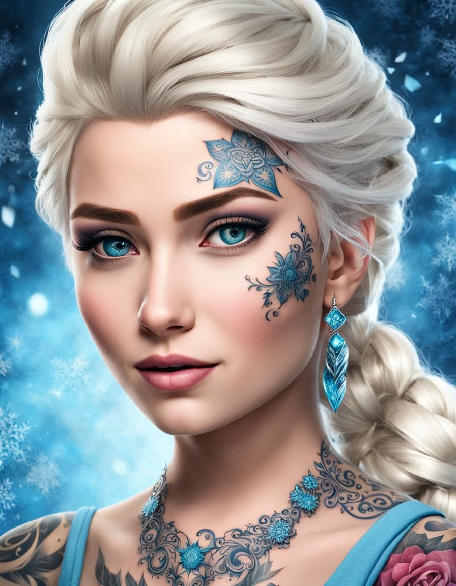 Elsa with Tattoos: A Metalcore Reimagining