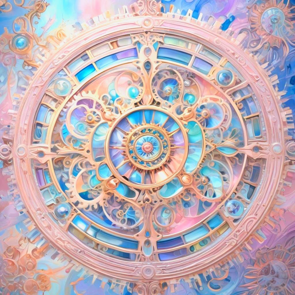 Pastel Victorian Kaleidoscope Abstract Art