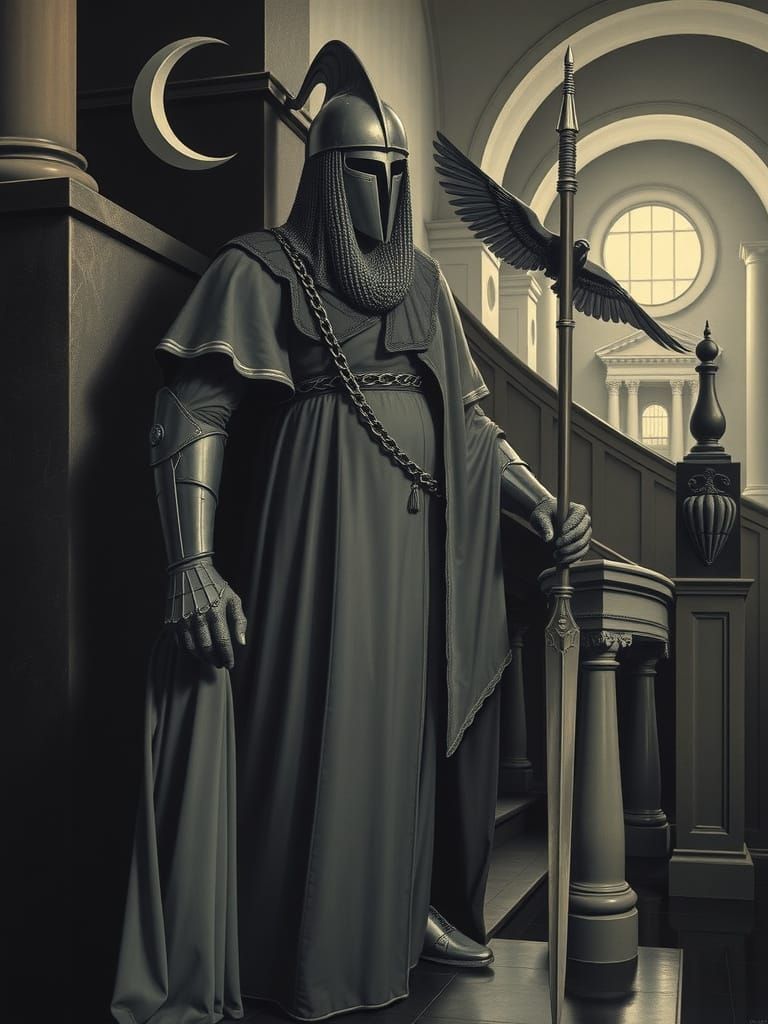 Maximalist Graphite Drawing in Winifred Knights Style