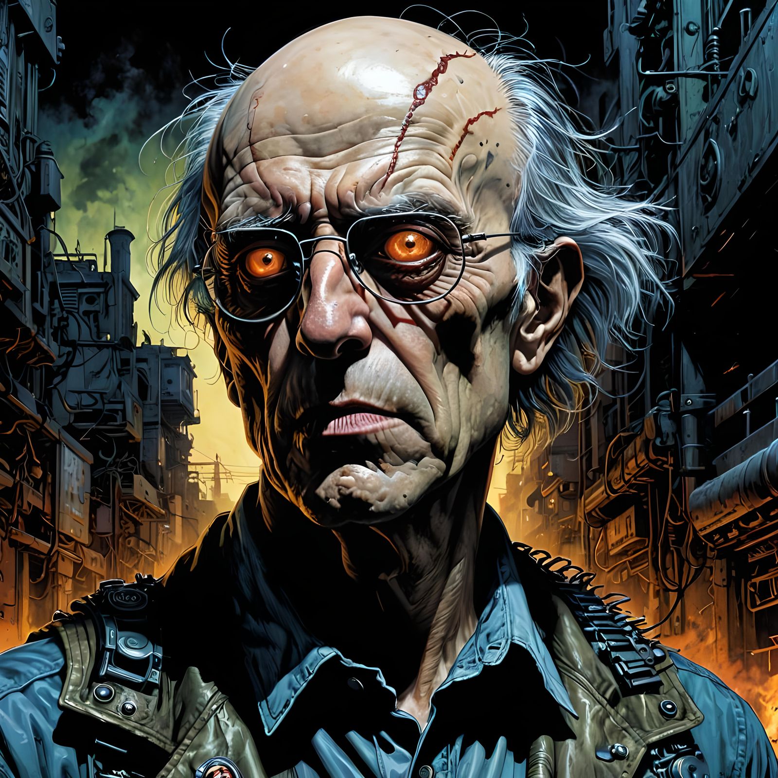 Gothic Cyberpunk Horror Comic Art