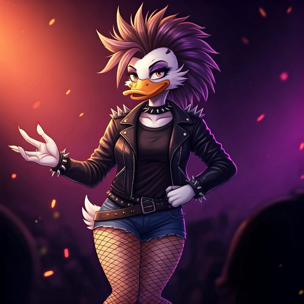 Anthro Duck Concert Dance in Manga Style