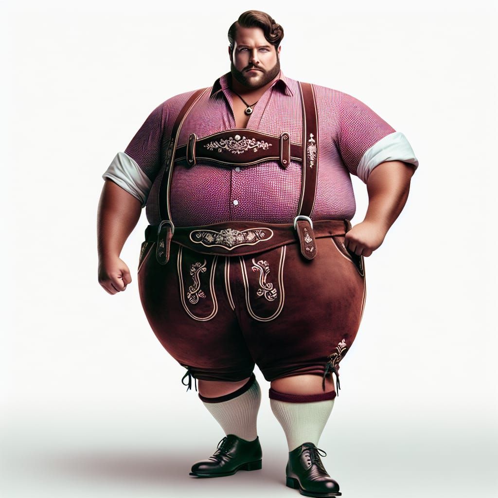 Colossal German Man in Bavarian Outfit