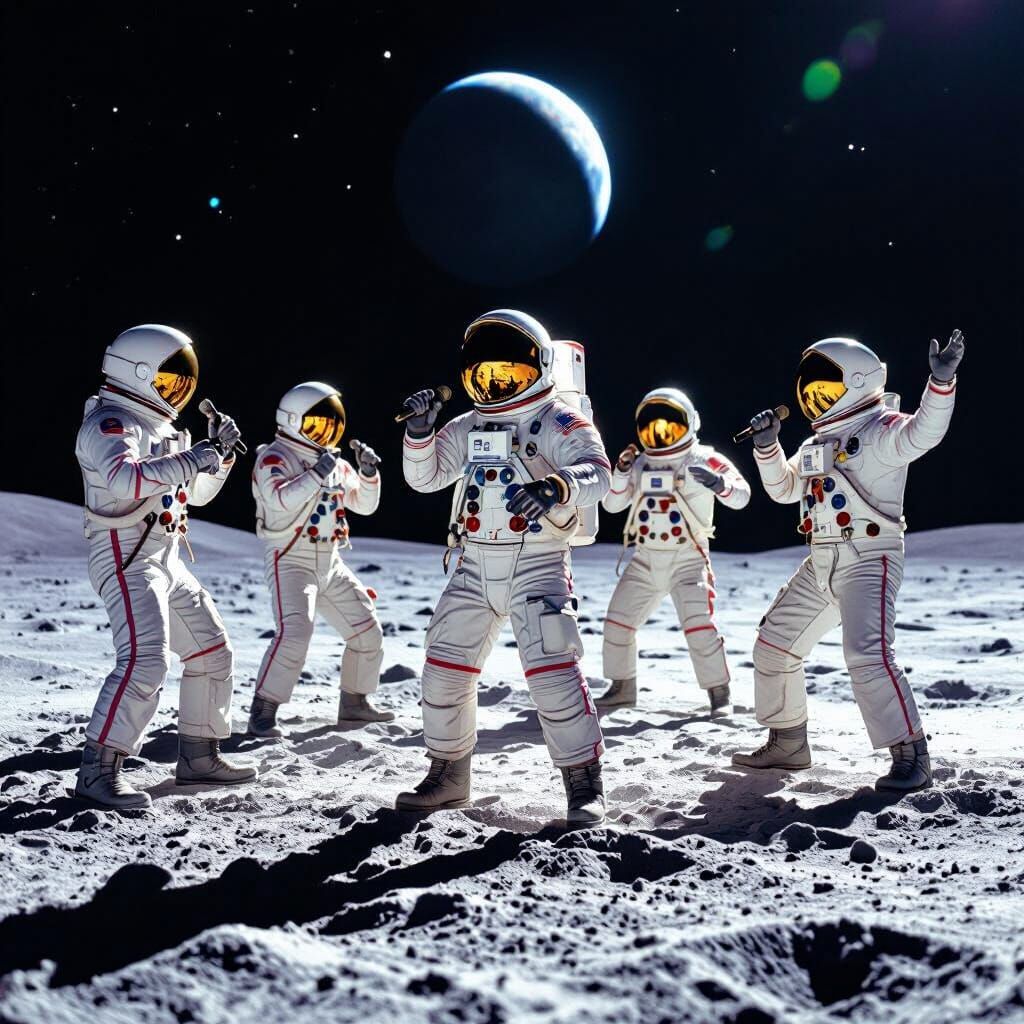 Astronaut's Lunar Concert: Elvis Impersonators in Space