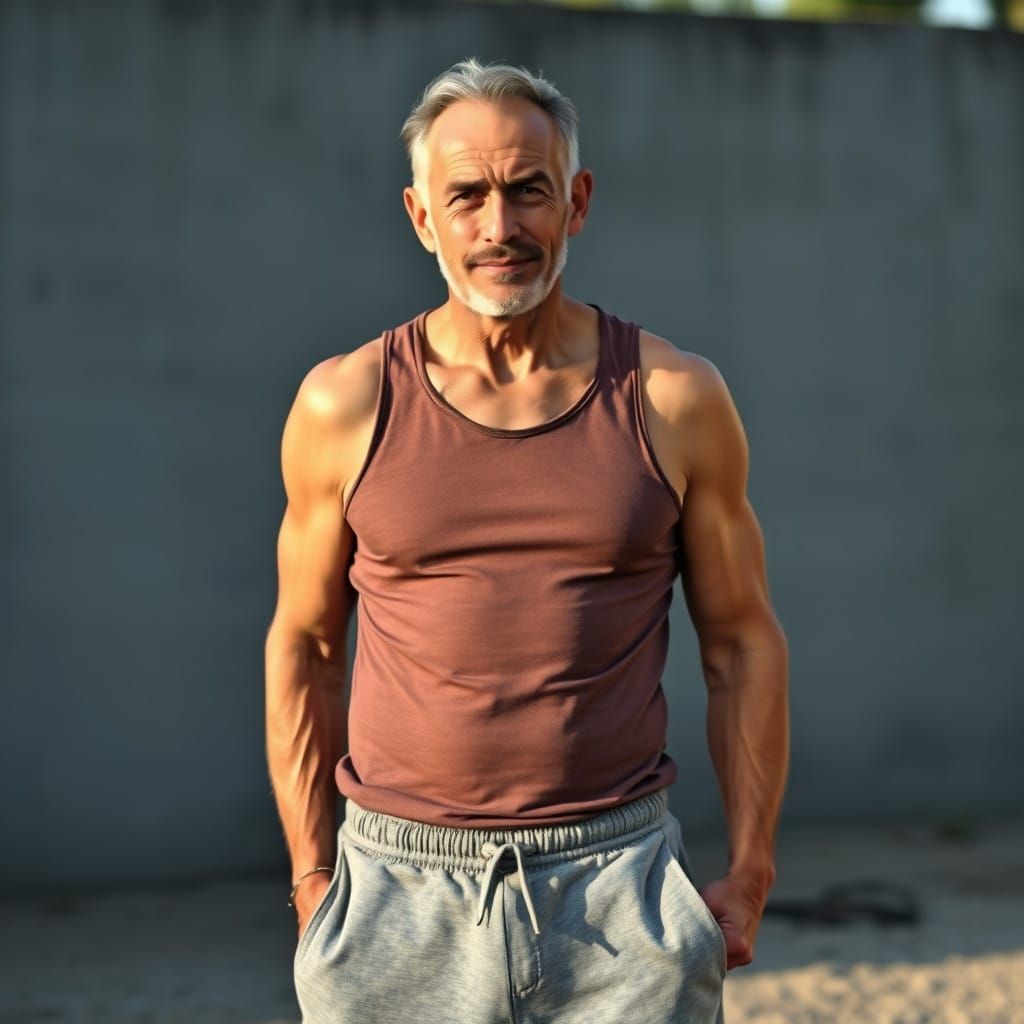Chiseled Gentleman in Golden Hour Light