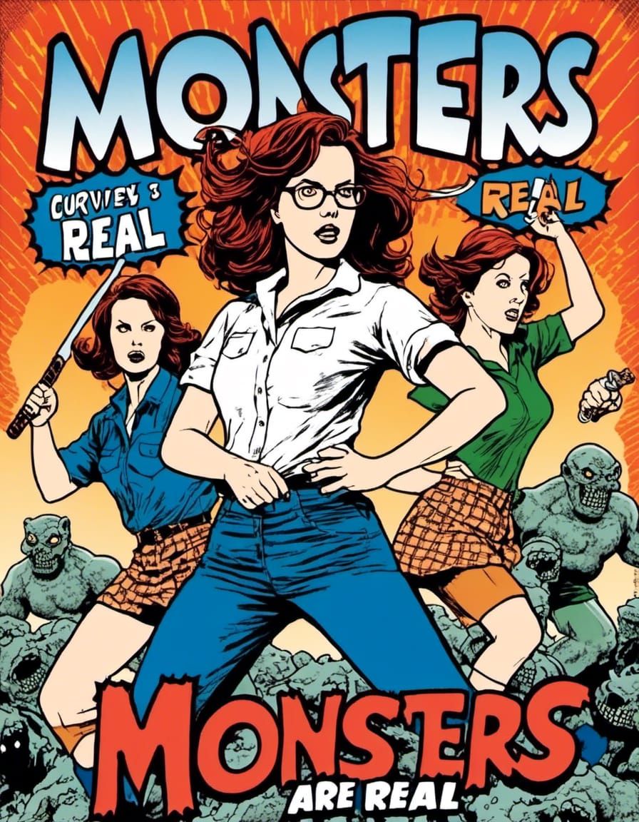 Comic Art Movie Poster: Monsters Are Real