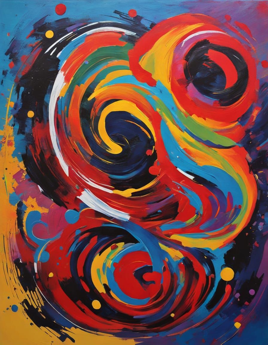 Heart to Heart: Abstract Symbolist Acrylic Painting
