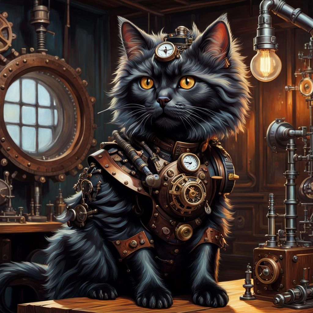 Steampunk cat