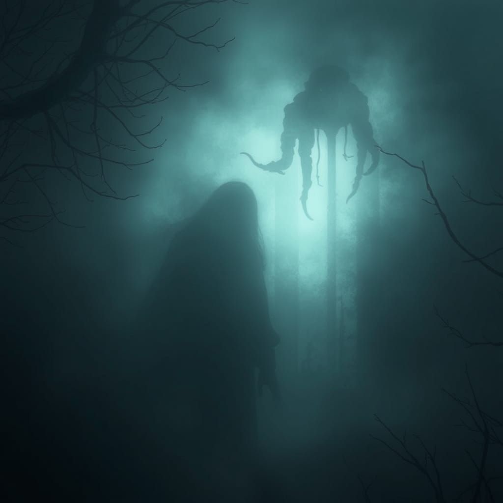 Dark Fantasy Scene in Eerie Atmosphere