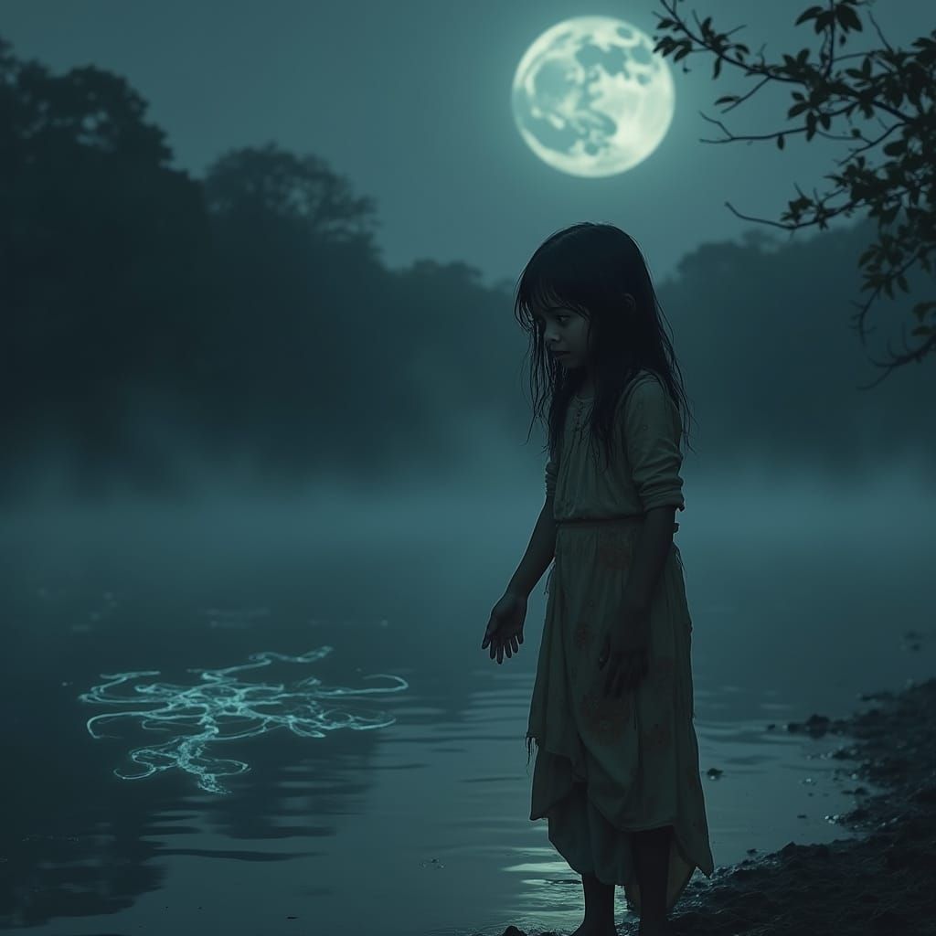 Ethereal Indian Girl Confronts Dark Mystical Horrors by the ...