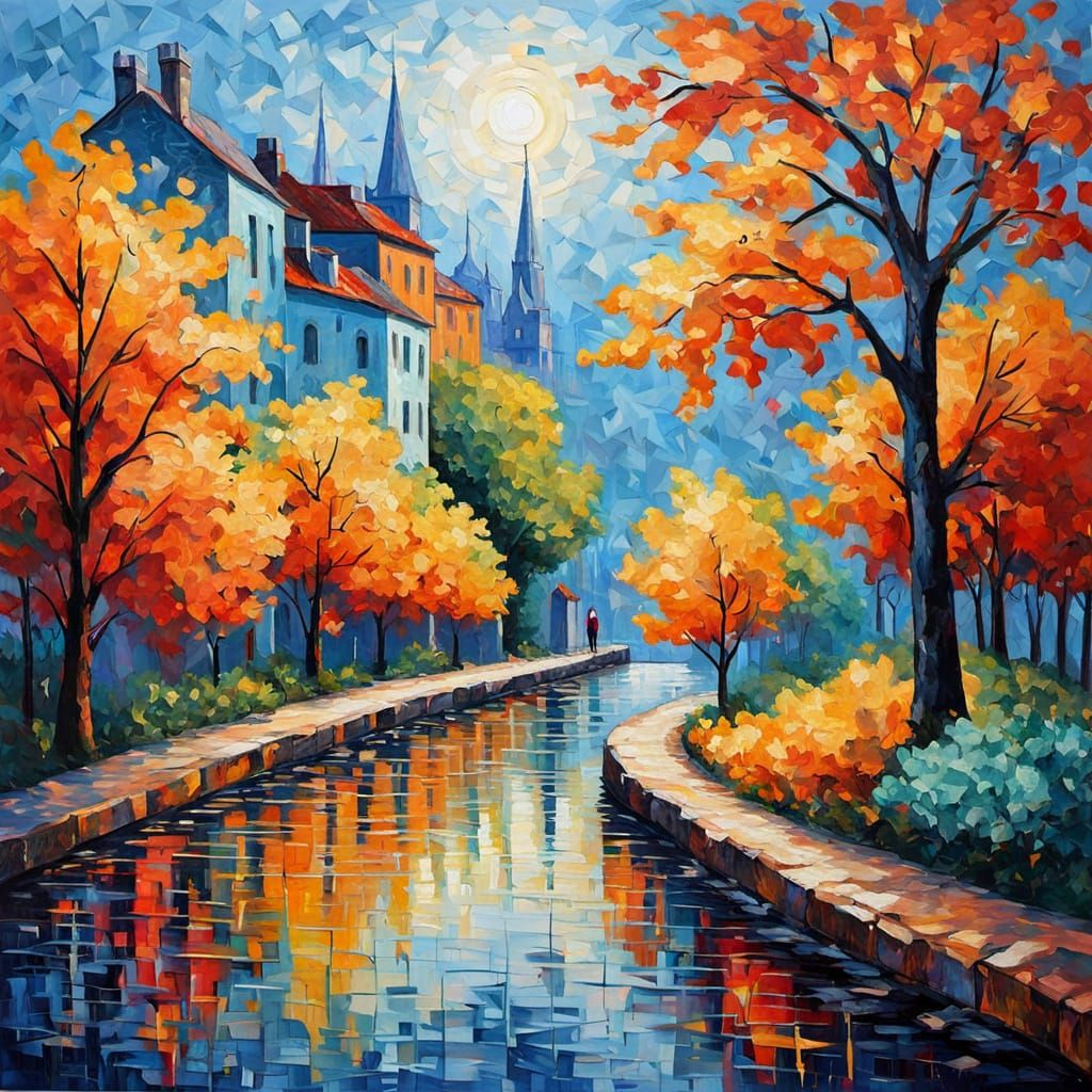 Colorful Impasto Oil Painting in Expressionist Style