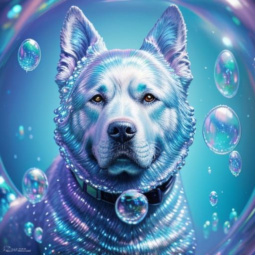 Bubble Dog: A Surreal Macro Photograph