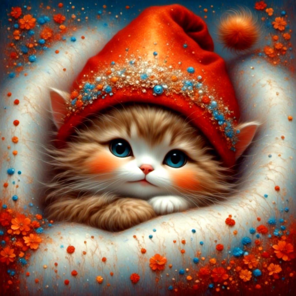 Snuggling Poppy Kitty