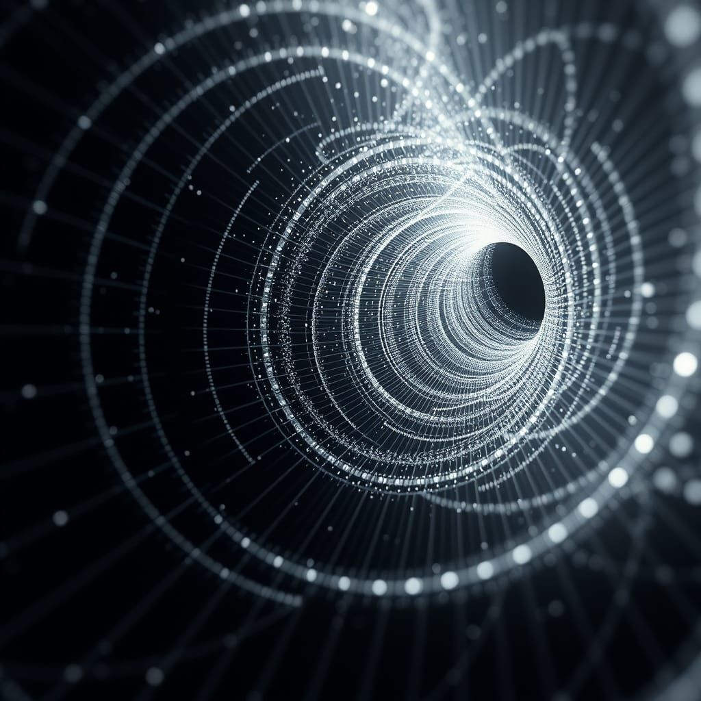 Bioluminescent Data Organism in Refik Anadol Style