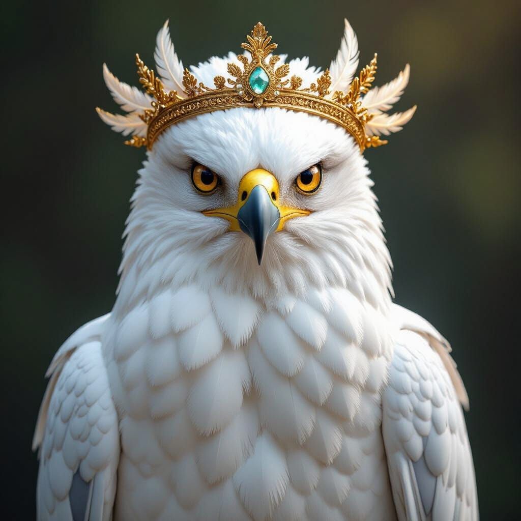 Golden Crowned Garuda Bird in Cinematic HD