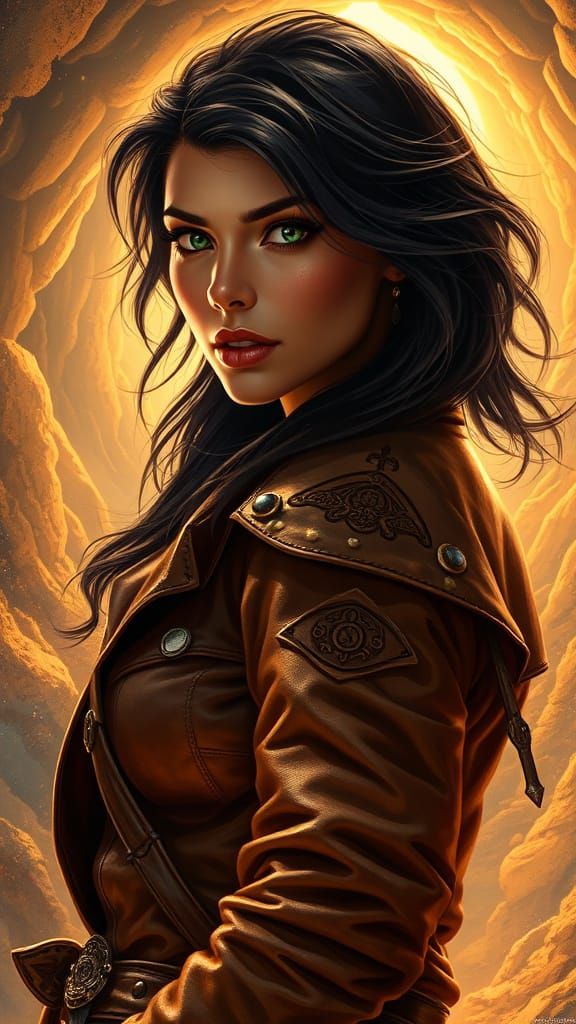 Sultry Fantasy Heroine in Ancient Temple Aesthetic