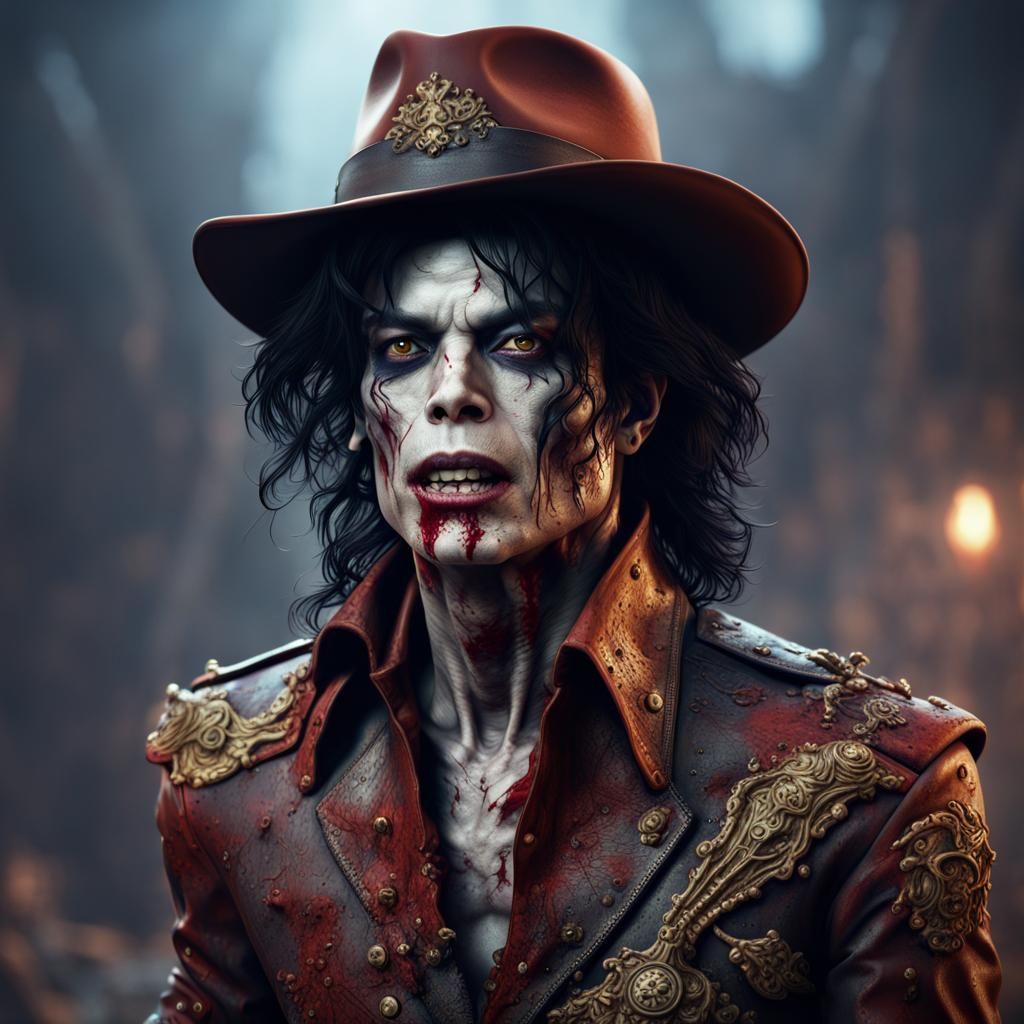 Zombie Michael Jackson: Detailed Digital Art