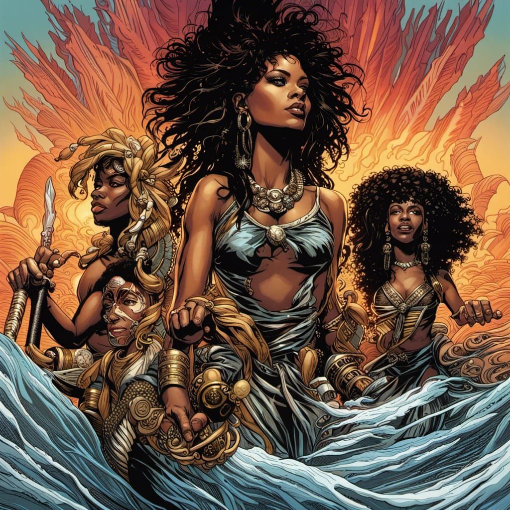 Boney M Rivers of Babylon in Comic Book Art