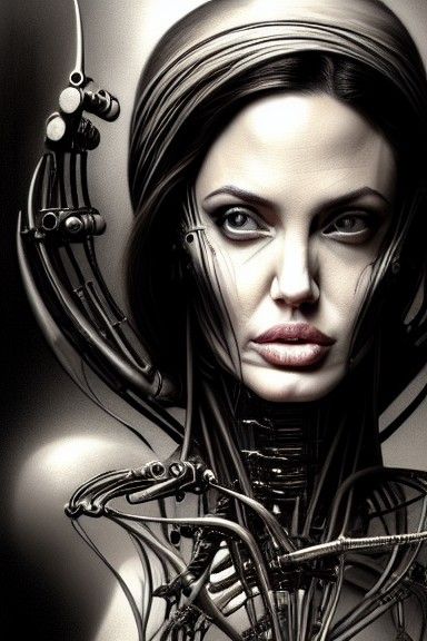 Biomechanical Goddess Digital Illustration in Artgerm Style