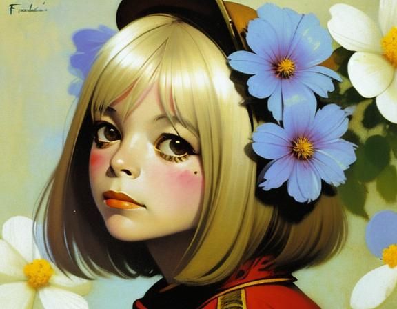 in very close-up young France Gall